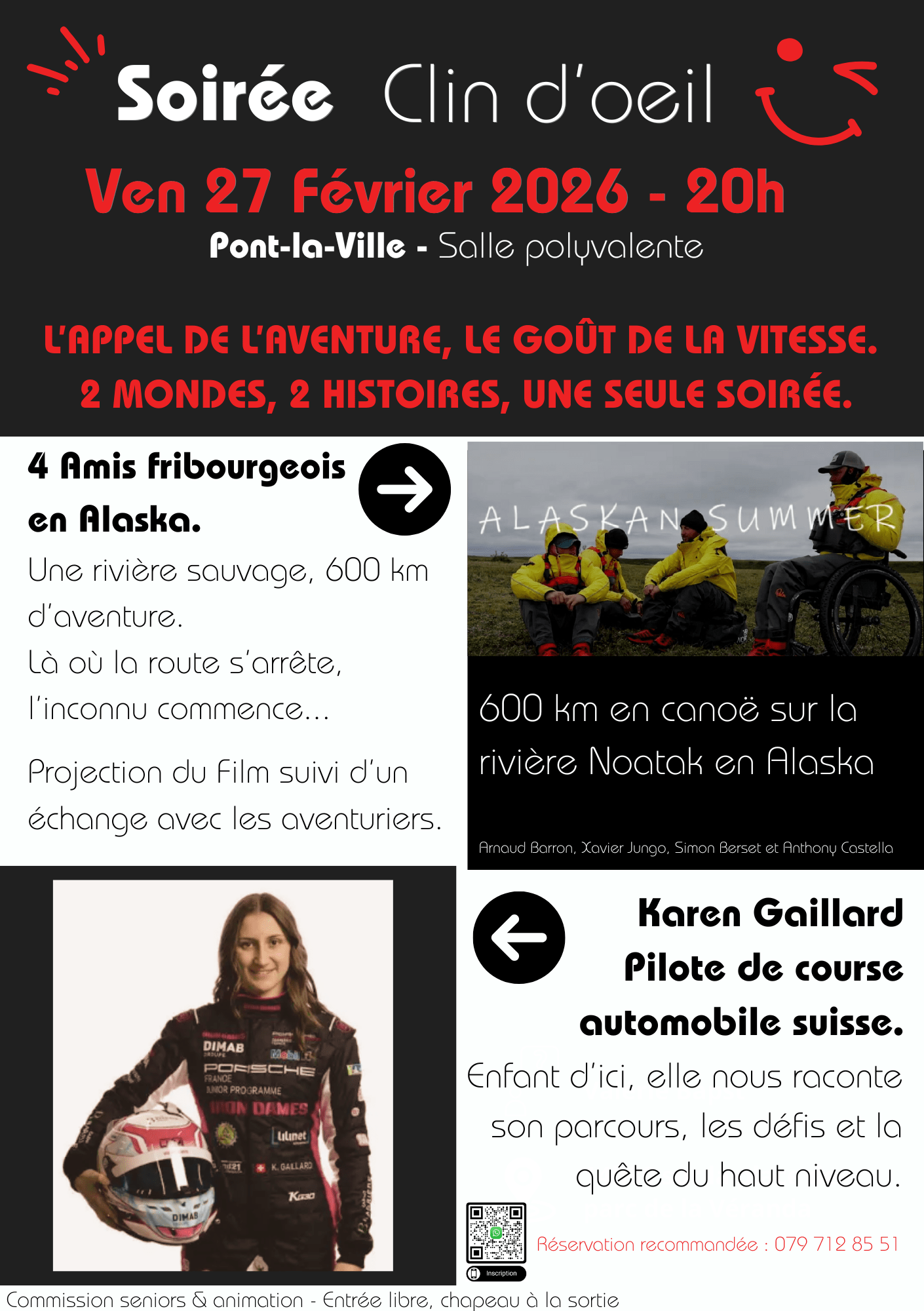 Soirée Clin d'oeil - 2 conférences à Pont-la-Ville